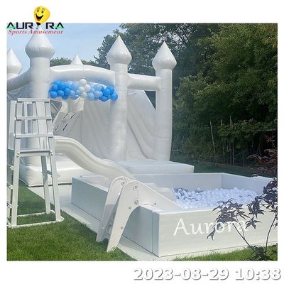 ซื้อ กรอบไม้ อุปกรณ์เล่นอ่อนแบบปนเปื้อน เด็กตั้ง Bubble Dome ปราสาทกระโดด Bouncer ขาว online manufacture