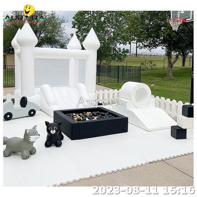 ซื้อ สีขาวเล่นอ่อนกระพริบ บ้านกระโดด ปราสาทรั้ว แผ่นเตียงเด็กปีน online manufacture