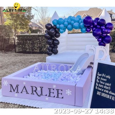 Beli Putih Inflatable Bouncy Castle Outdoor Party ungu Soft Ball Pit Dengan slide online manufacture