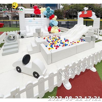 comprare Soft Play Bounce House Noleggio Outdoor Soft Play Con Slide E Ball Pit Bianco online manufacture