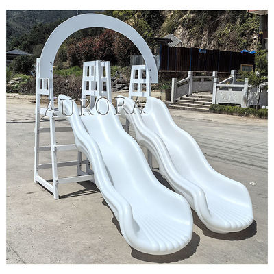 Beli Outdoor Double Slide Dengan Arch White Soft Play Equipment Plastik Slide Anak-anak Bermain Slide online manufacture