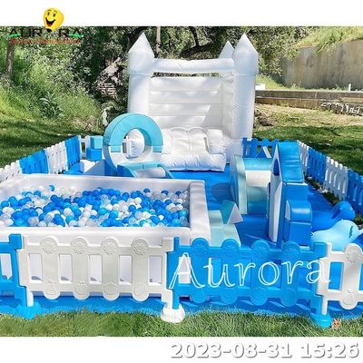 Buy Outdoor Party White Castle Inflatable Soft Play Equipment Soft Foam Play Set online manufacture