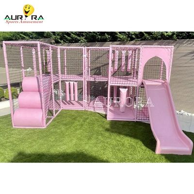 kupować Ślizgi, trampolin, park, miękkie zabawki, las dziecięcy, pastel różowy na zewnątrz. online manufacture
