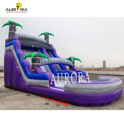 ซื้อ สีม่วงยักษ์ลมน้ําสไลด์ กันน้ําสําหรับความสนุกในช่วงฤดูร้อน online manufacture