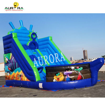 ซื้อ สไลด์น้ําอัดอัดแบบพาณิชย์ที่มีสีฟ้า สไลด์อัดอัดแบบสองเลนสําหรับงานเลี้ยง online manufacture