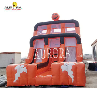 Buy Orange Inflatable Water Slide With Pool Bounce House For Summer online manufacture