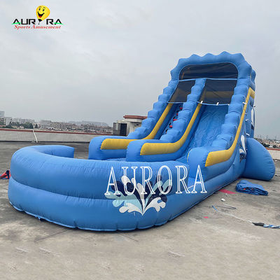 ซื้อ น้ํากันน้ํา สไลด์แบบปูปลาสีน้ําเงินยักษ์ใหญ่ พร้อมสปลาช์สระว่ายน้ํา ความสนุกในช่วงซัมเมอร์ online manufacture