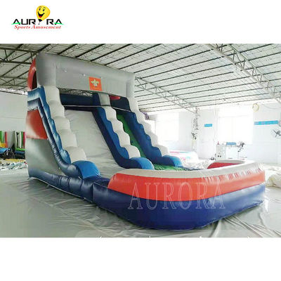 Buy Blue And White Inflatable Outdoor Slide For Toddlers With Digital Printing online manufacture