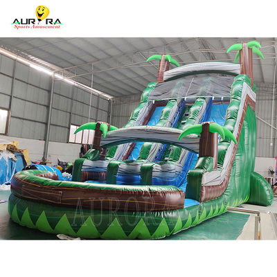 Mua Xanh lớn nước slide bơm thương mại Screamer nước slide với hồ bơi online manufacture