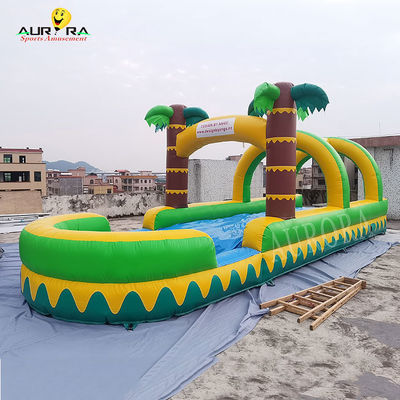 Buy Tarpaulin Inflatable Double Lane Slip And Slide N Slide Water Slide With Pool online manufacture