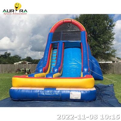Buy Outdoor Bouncy Inflatable Water Slides For Pool Jumping Castles Party Rental blue online manufacture