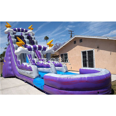 Mua Trượt nước bơm hơi khổng lồ Bouncy dành cho người lớn Trượt nước bể bơi khô ướt 18ft online manufacture