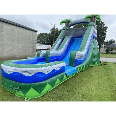 kaufen Wasserrutsche aufblasbarer Türsteher Gewerblicher Riese aufblasbare Wasserrutsche mit Pool online manufacture