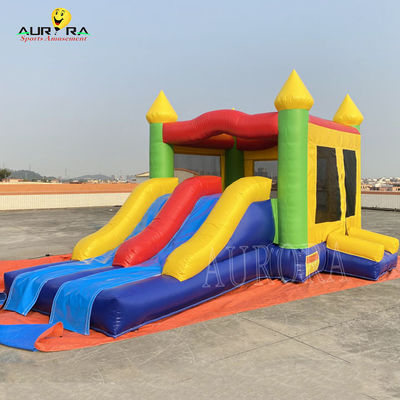 comprar Tamaño personalizado Logotipo colorido Inflable castillo de salto Combo con diapositiva Diseño 3D gratuito online manufacture