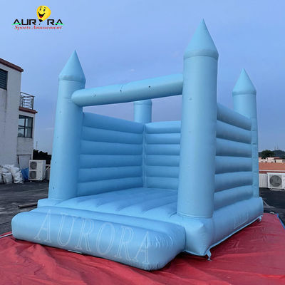ซื้อ สีที่กําหนดเอง บ้านกระโดดแบบอัดลม สีฟ้า ผู้ใหญ่ งานแต่งงาน ปราสาทกระโดด SGS ROHS online manufacture