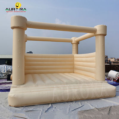 Buy Custom Logo Inflatable Beige Bouncy Castle Bouncing Castle Commercial UV Resistant online manufacture