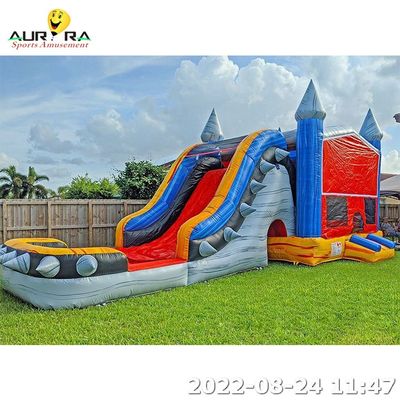 Buy Customizable Color PVC Inflatable Slide And Bounce House jumping castle With Blower online manufacture