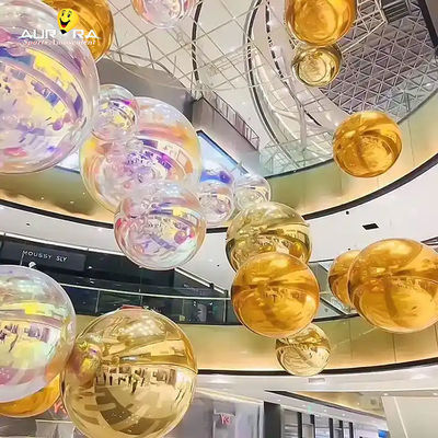 kopen Glanzend reflecterend gigantisch opblaasbare spiegelballon Goud zilveren kleur 40cm 50cm 60cm 70cm online manufacture
