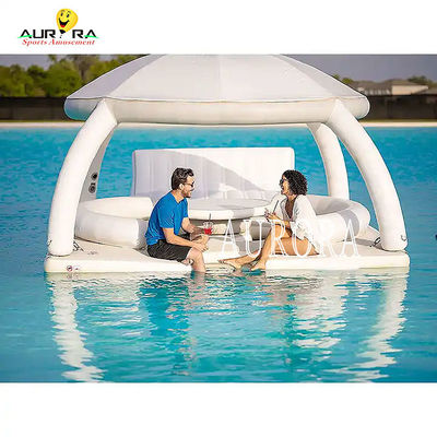 acheter Plateforme d'eau flottante gonflable en bâche en PVC avec auvent online manufacture