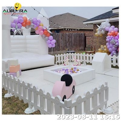 กระโดดกับสไลด์ พาร์ตี้ อุปกรณ์เช่า ปราสาท White Bouncy อุปกรณ์เล่น Soft