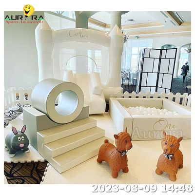 बच्चों के लिए inflatable सॉफ्ट प्ले उपकरण गेंद गड्ढा उछाल घर सॉफ्ट प्ले सेट OEM