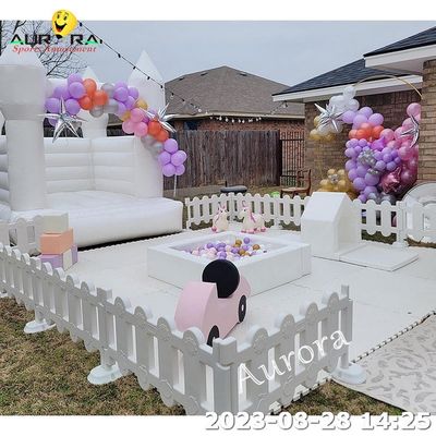 โรงงาน โซฟต์เพลย์ Climbers อุปกรณ์สนามเด็กเล่น Outdoor White Bouncy Castle