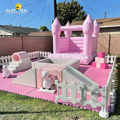 Kids soft play equipment daycare center indoor playground equipment indoor pink
