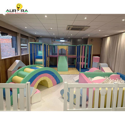 เซตเล่นอ่อนสําหรับเด็ก สนามเล่นที่นิยมในบ้าน ห้องสัญชาสัมผัสแบบพกพาที่มีสีสัน