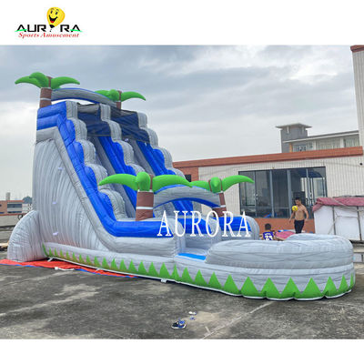 नीले और ग्रे आउटडोर inflatable स्लाइड बच्चों के लिए उछाल घर के साथ संयोजन