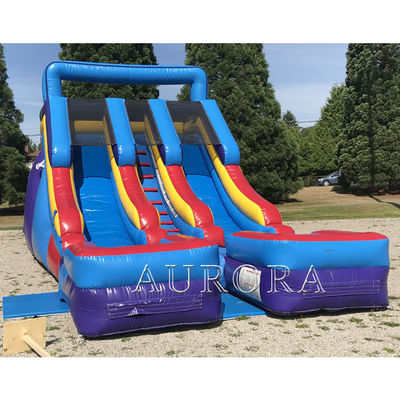 पूल के लिए पीवीसी टारपौलीन inflatable पानी स्लाइड विशाल inflatable बंकर स्लाइड