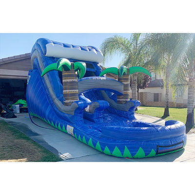 Deslizamiento de agua inflable de grado con castillo de rebote Para niños y adultos con piscina