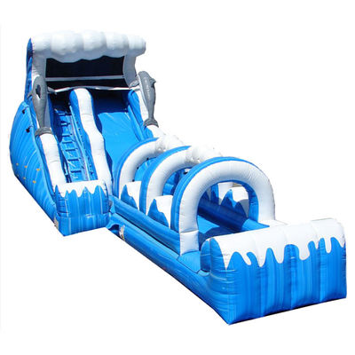 खेल केंद्र वयस्क घुमावदार स्लाइडिंग के लिए विशाल inflatable पानी स्लाइड