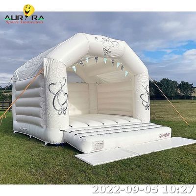 Commercial Inflatable Bounce House Outdoor White Wedding Bouncer Jumping Castle