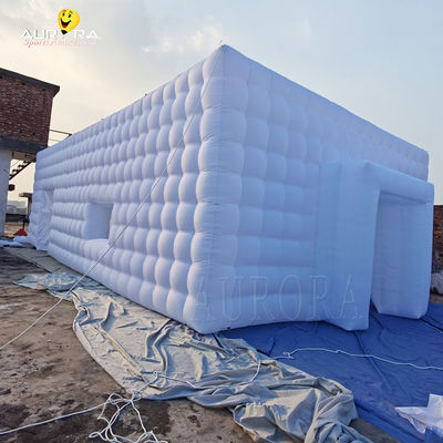 4x4m พาร์ตี้ PVC เปลือกดีสโก้เต็นท์ Cube Air Dome อาคารด้วยแสง LED EN71