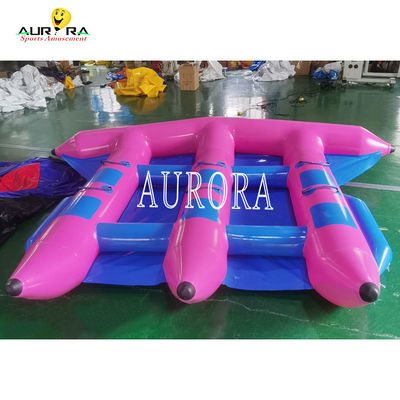 Người lớn PVC Bọc thép đồ chơi nước bơm 4x3m thuyền cá bay 6 người